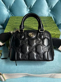 2023 GG original matelasse leather handbag 727793 black