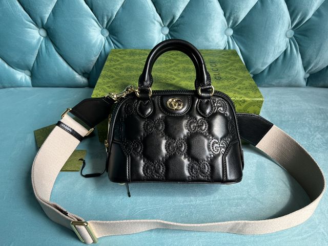 2023 GG original matelasse leather handbag 727793 black