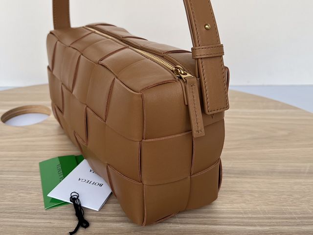 BV original lambskin brick cassette bag 709360 camel