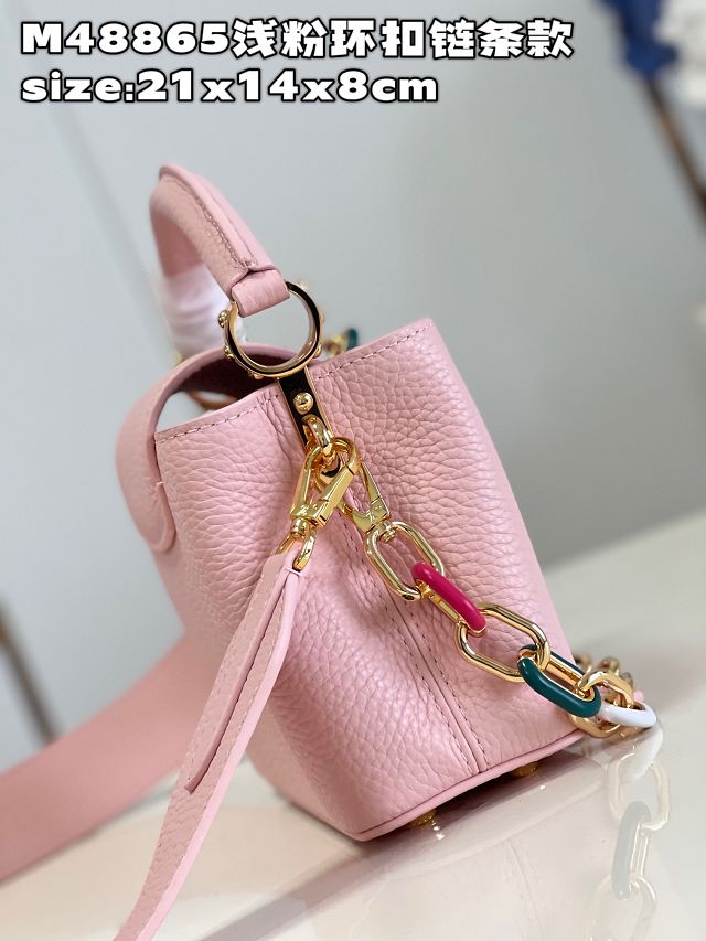 Louis vuitton original calfskin capucines mini handbag M21798 pink