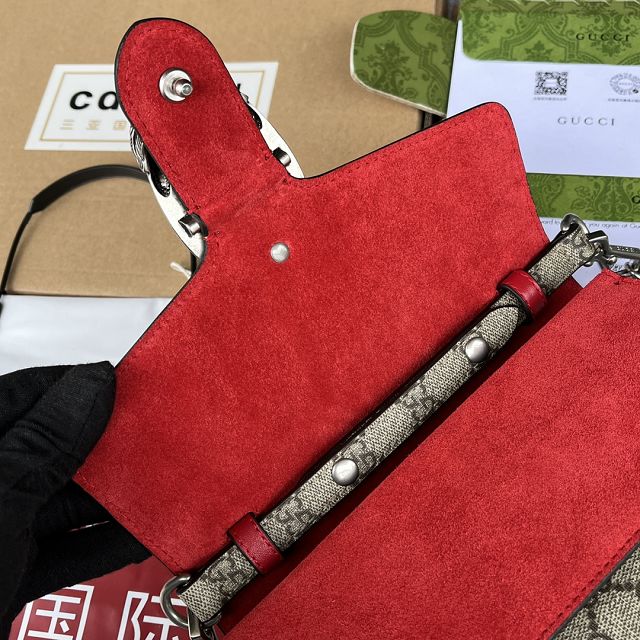 2023 GG original canvas small dionysus top handle bag 739496 red