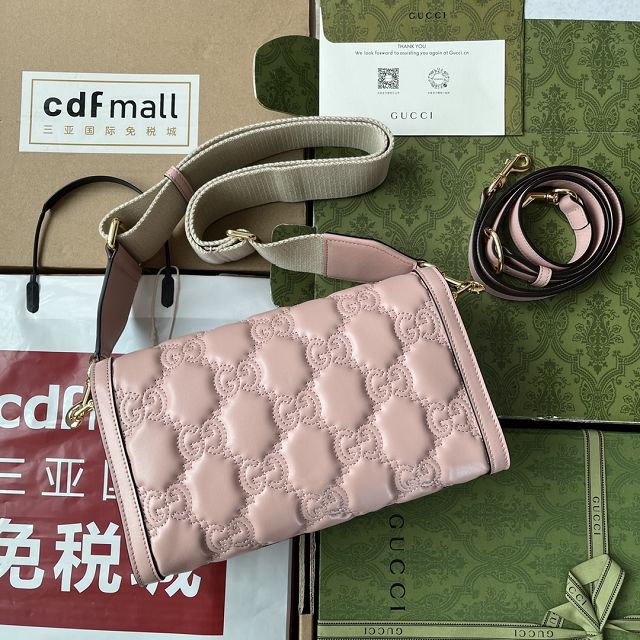 GG original matelasse leather small shoulder bag 724529 pink