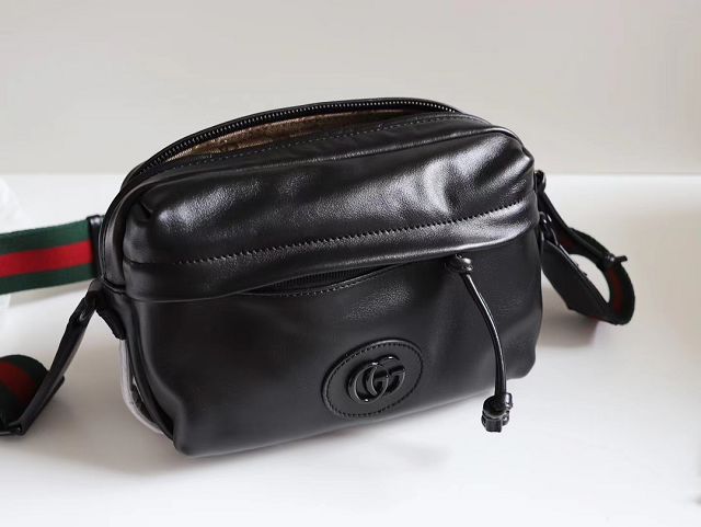 GG original calfskin shoulder bag 725696 black