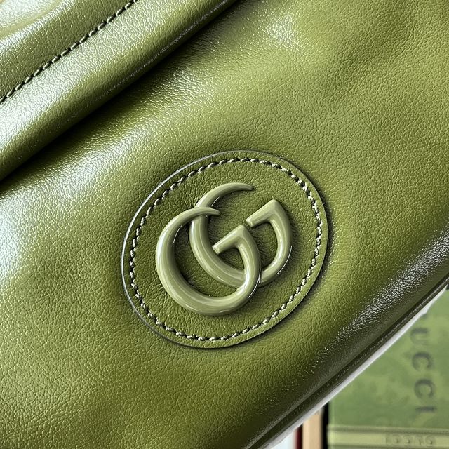 GG original calfskin shoulder bag 725696 green