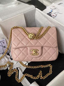 2023 CC original lambskin mini flap bag AS4040 pink