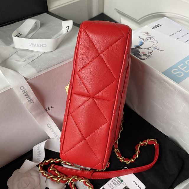 2023 CC original lambskin small flap bag AS3986 red