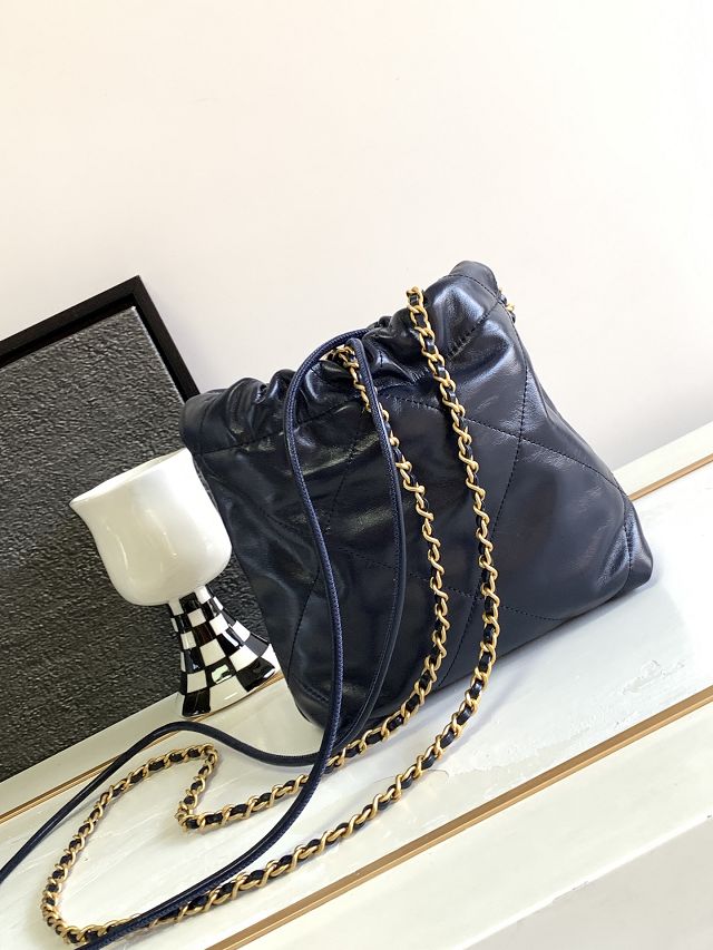 CC original calfskin 22 mini handbag AS3980 navy blue