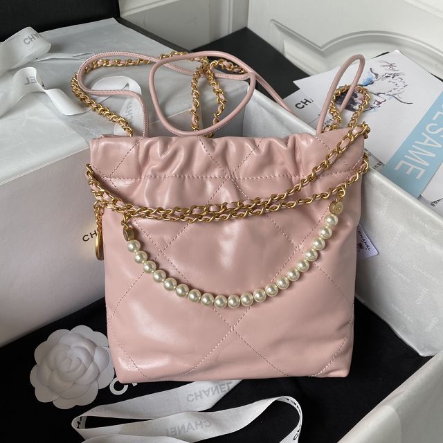 CC original calfskin 22 mini handbag AS3980-2 pink