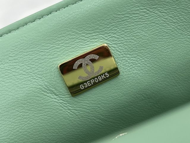 2023 CC original lambskin top handle flap bag AS2431 green
