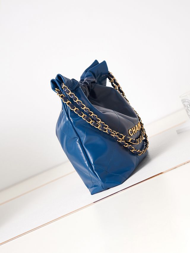 2023 CC original calfskin 22 small handbag AS3260 blue