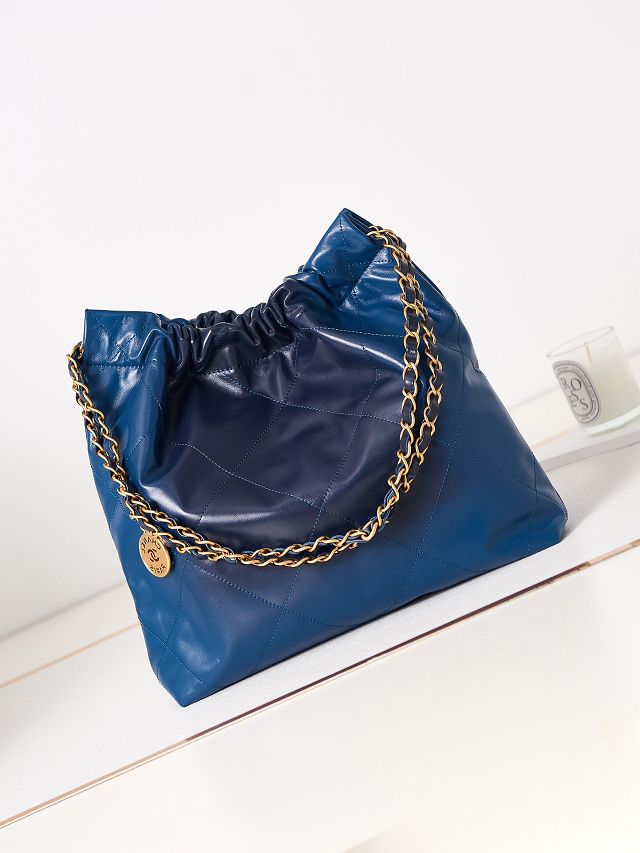 2023 CC original calfskin 22 small handbag AS3260 blue