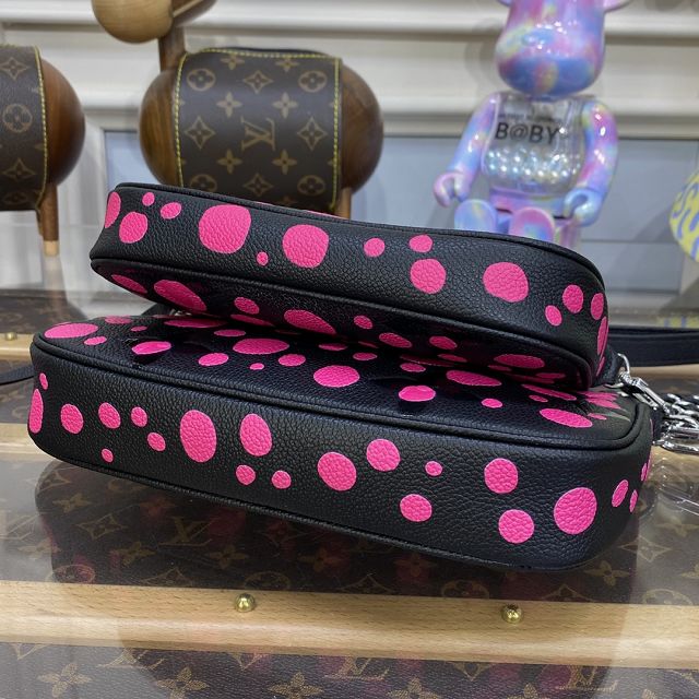 2023 Louis vuitton original calfskin multi pochette m46421 black&pink	