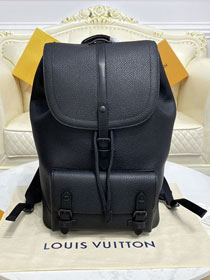 Louis vuitton original calfskin christopher backpack M58644 black