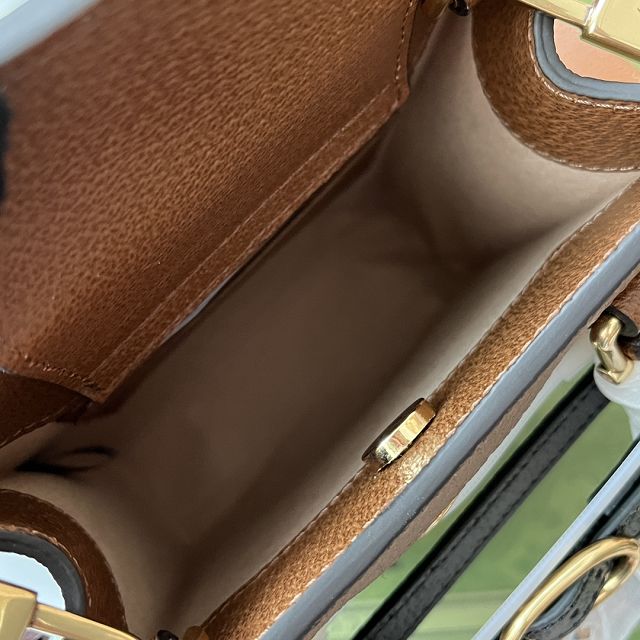 2023 GG original calfskin mini tote bag 739079 brown