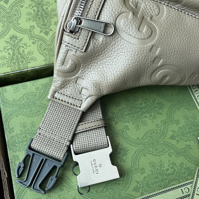 GG original calfskin belt bag 645093 grey