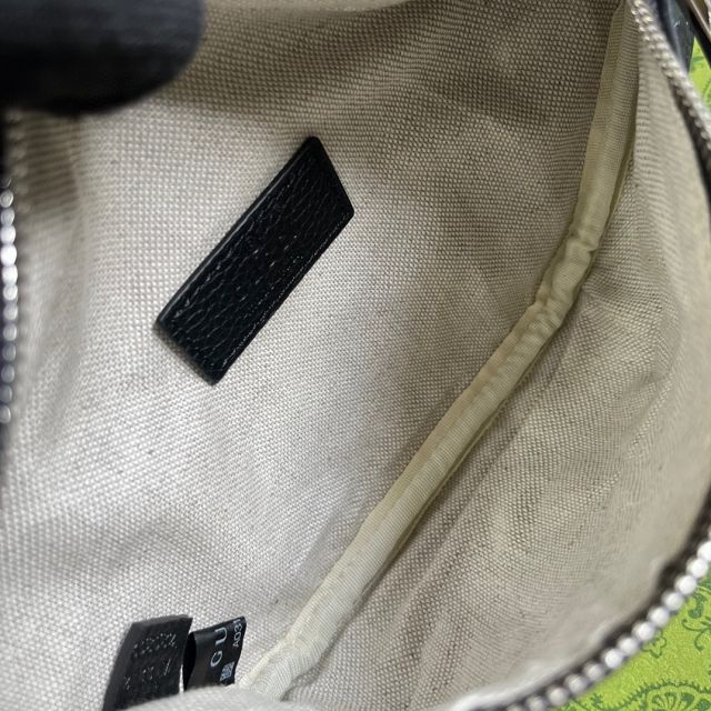 GG original calfskin small belt bag 658582 black