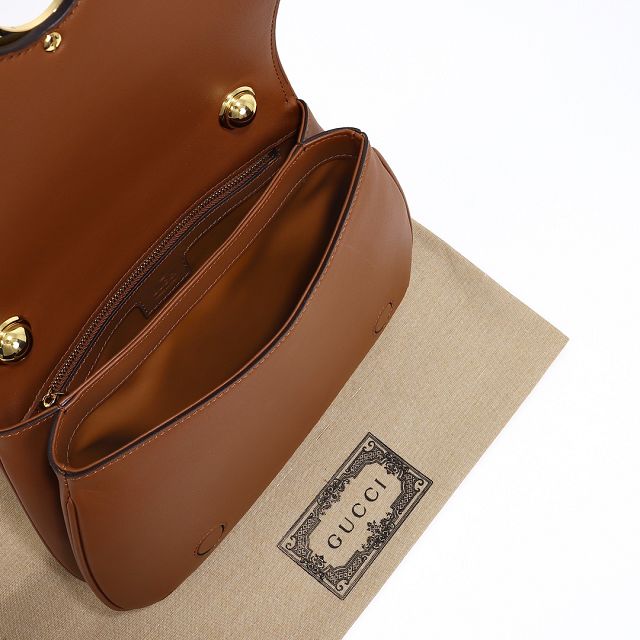 2023 GG original calfskin blondie medium top handle bag 721172 brown