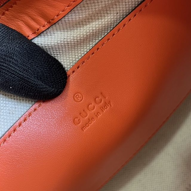 2023 GG original matelasse leather small shoulder bag 739709 orange