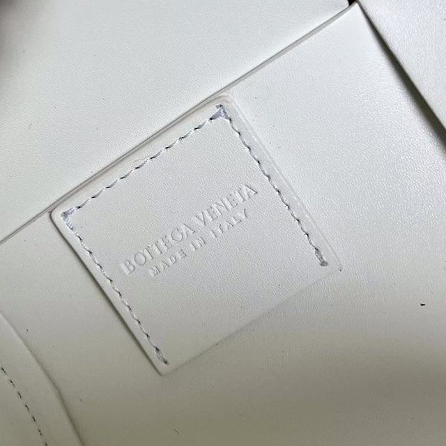 BV original calfskin canette bag 741562 white