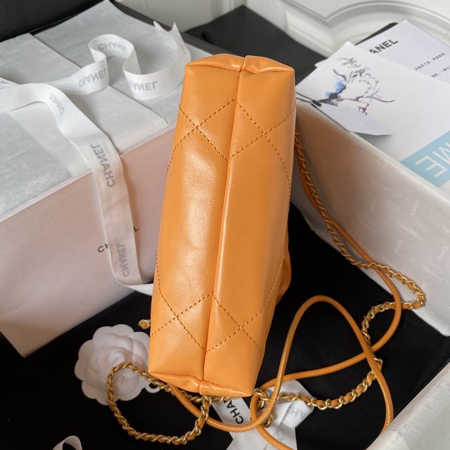 2023 CC original calfskin 22 mini handbag AS3980 orange
