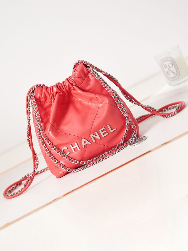 2023 CC original calfskin 22 mini handbag AS3980 red