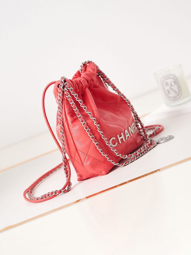 2023 CC original calfskin 22 mini handbag AS3980 red