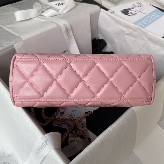 2023 CC original lambskin top handle bag AS3970 pink