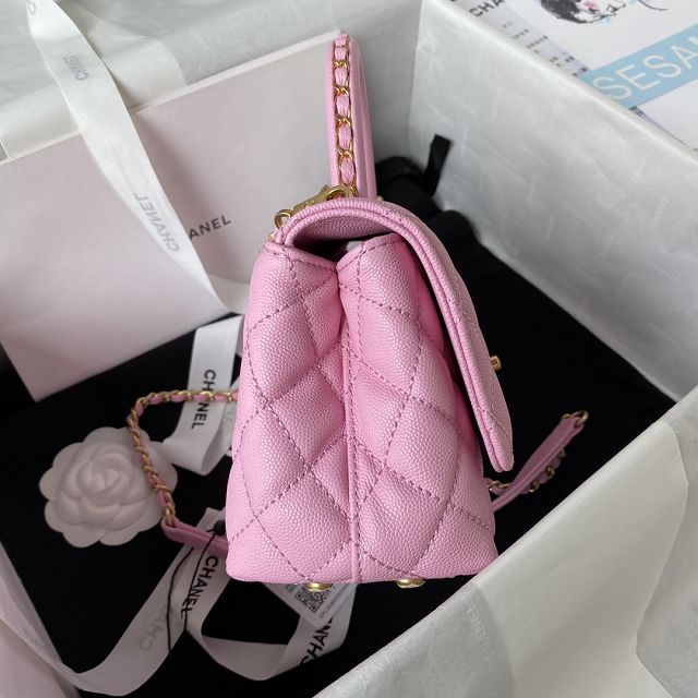 CC original grained calfskin mini coco handle bag AS2215-2 pink