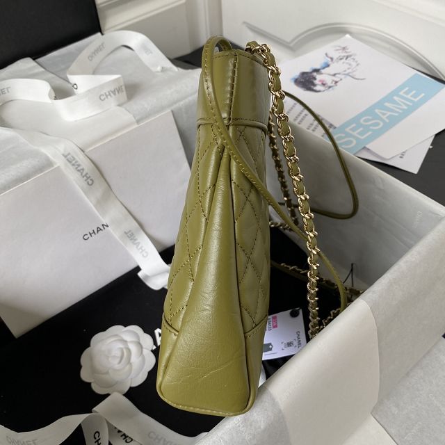 2023 CC original calfskin 31 mini shopping bag AS4133 green