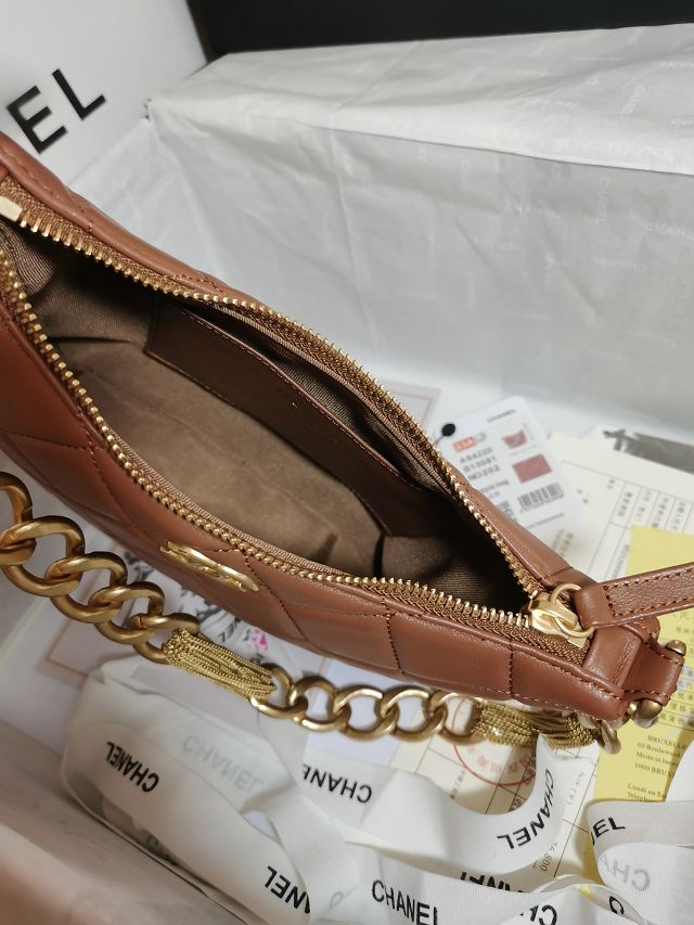 2023 CC original lambskin hobo handbag AS4220 brown