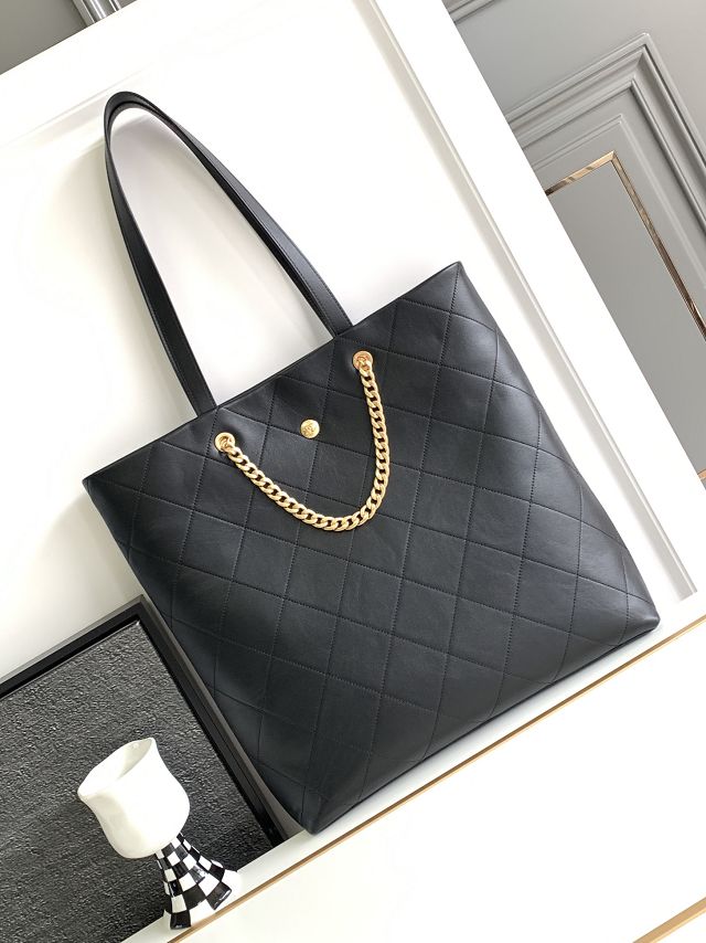2023 CC original calfskin hobo handbag AS3715 black
