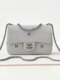 2023 CC original sequins mini flap bag AS3965 silver