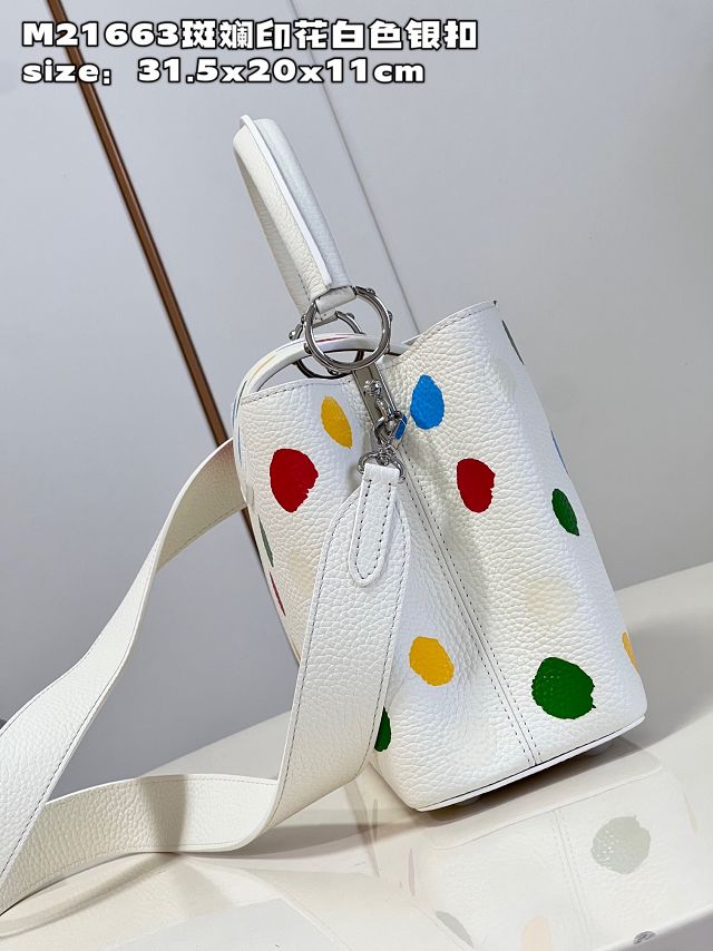 Louis vuitton original calfskin capucines MM handbag M20704 white