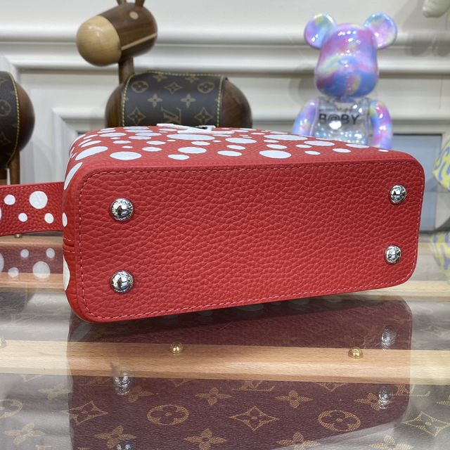 Louis vuitton original calfskin capucines mini handbag M21692 red