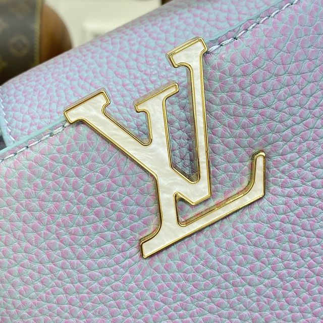 Louis vuitton original calfskin capucines mini handbag M22606 light purple