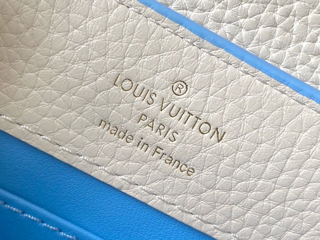 Louis vuitton original calfskin capucines mini handbag M22606 sky blue