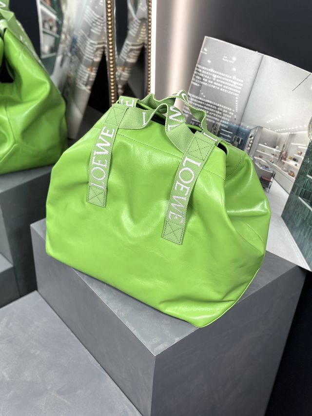 Loewe original calfskin fold shopper bag LW0001 green