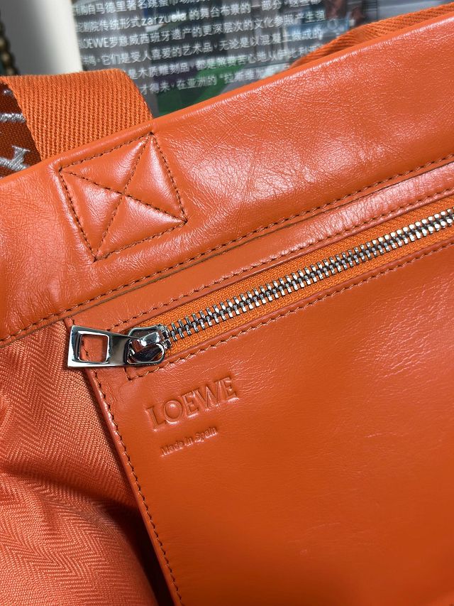Loewe original calfskin fold shopper bag LW0001 orange