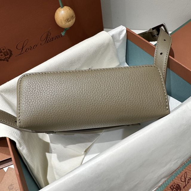 Loro Piana original calfskin extra pocket belt bag FAN4030 grey
