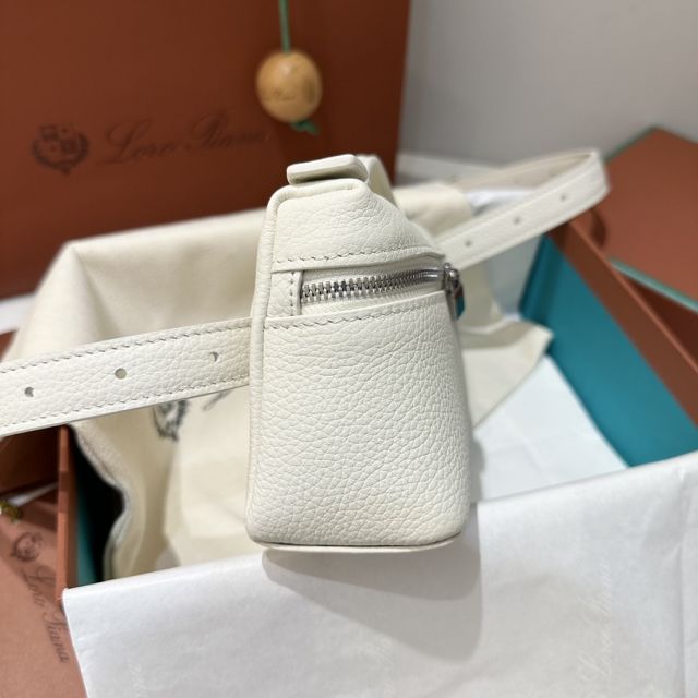 Loro Piana original calfskin extra pocket belt bag FAN4030 white