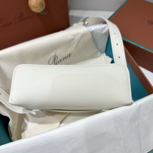 Loro Piana original calfskin extra pocket belt bag FAN4030 white