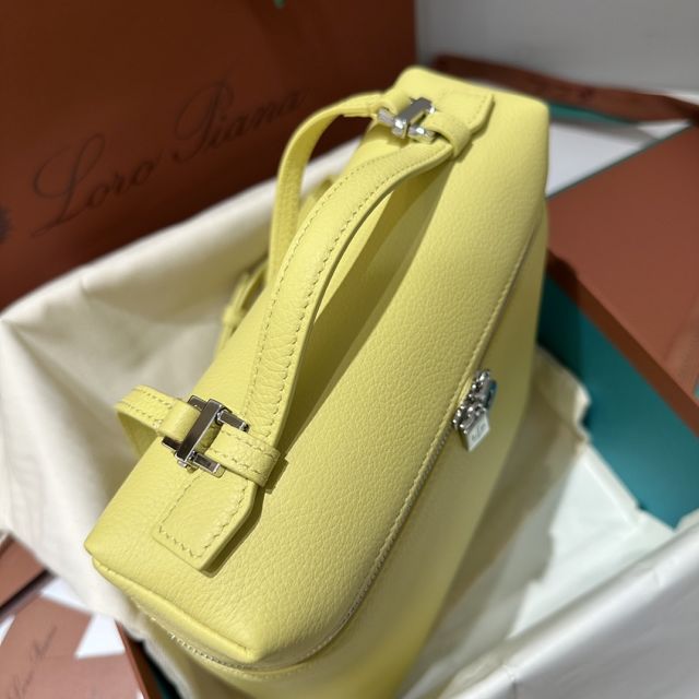 Loro Piana original calfskin extra pocket backpack FAN4041 yellow