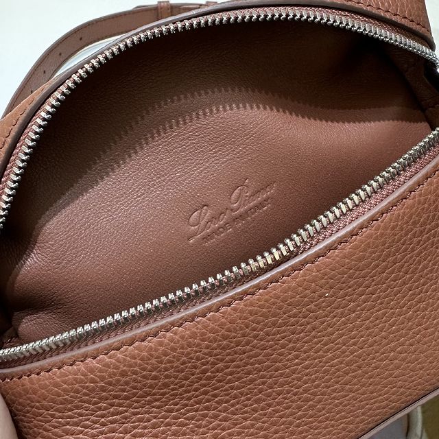 Loro Piana original calfskin extra pocket belt bag FAN4030 dark brown