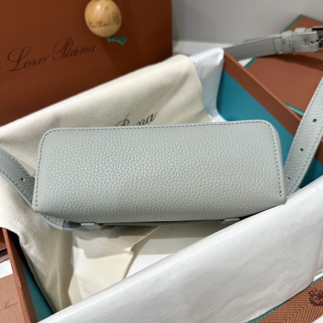 Loro Piana original calfskin extra pocket belt bag FAN4030 light blue