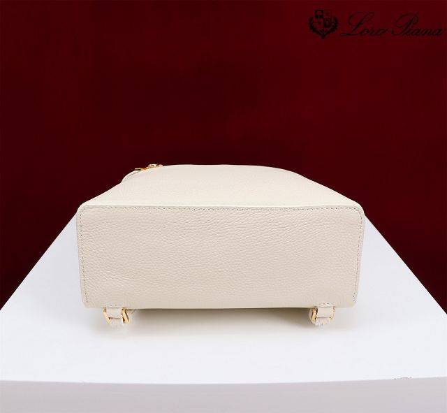 Loro Piana original calfskin extra pocket backpack FAN4041 white