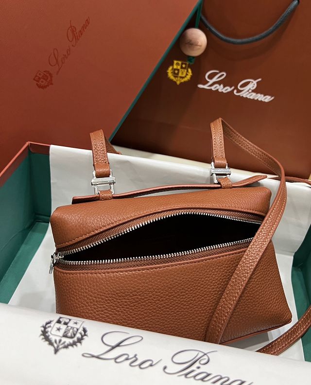 Loro Piana original calfskin extra pocket pouch L19 FAN4045 light brown