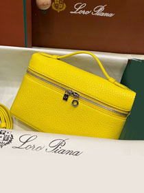Loro Piana original calfskin extra pocket pouch L19 FAN4045 yellow