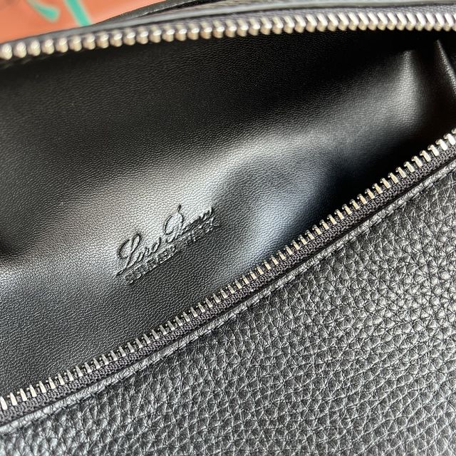 Loro Piana original calfskin extra pocket pouch L19 FAN4045 black