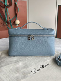 Loro Piana original calfskin extra pocket pouch L19 FAN4045 light blue
