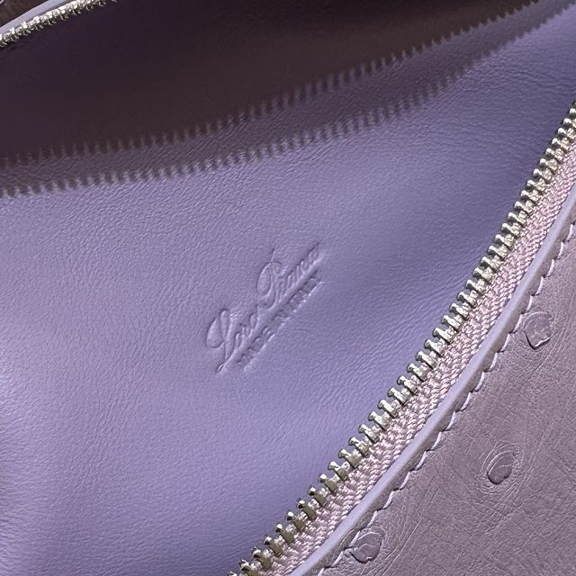 Loro Piana original ostrich leather extra pocket pouch FAN4199 purple